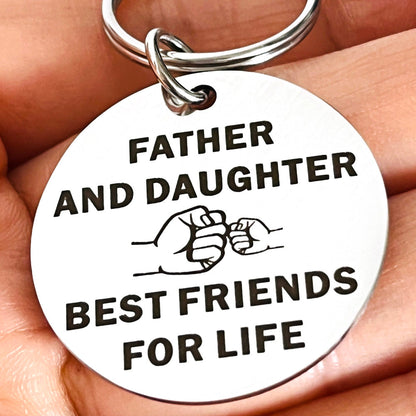 Father and Daughter Father's Day Keychain Daughter Necklace Set Gift for Dad Daughter Daughter Keyring Necklace Gift for Dad    Your Coastal Marketplace | Shoreshopper.com