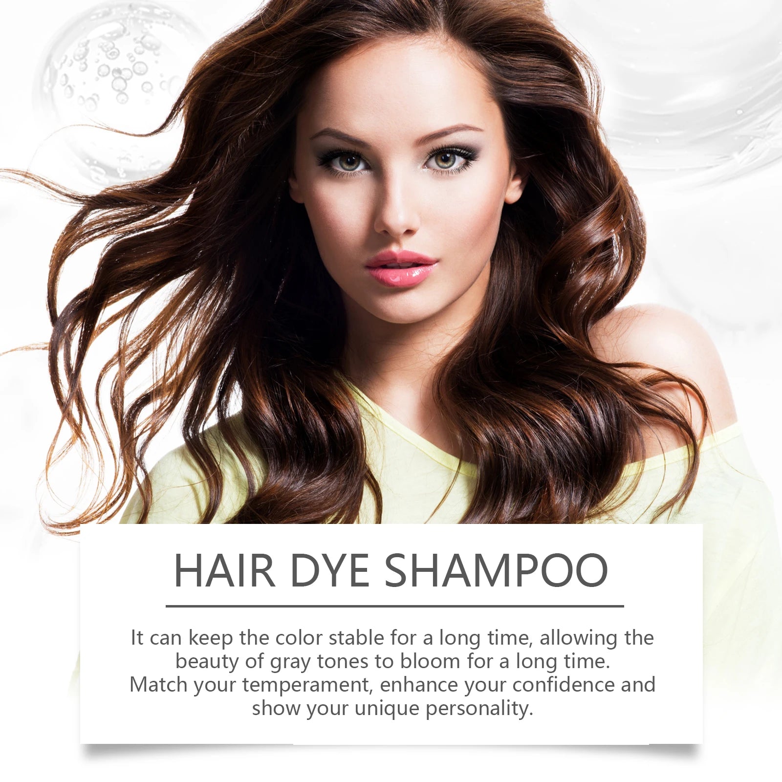 Hair Dye Shampoo for Gray White Hair Coverage 3 in 1 Light Brown DIY Herbal Ingredients Natural Hair Color Shampoo for Women Men - ShoreCo.Shop