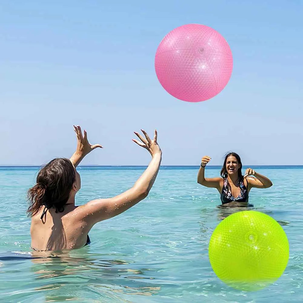 1pc Colorful Pearl Beach Ball Inflatable Beach Ball, Suitable For Beach Pool Party Games