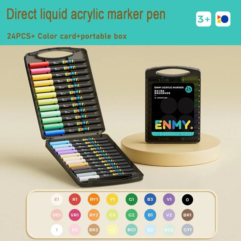 ENMY Acrylic Paint Markers Pen Soft Head Direct Liquid Graffiti Painting QuickDry Pigments Art Supplies for Felt    Home Decor Supply | Online Retail | ShoreShopper.com