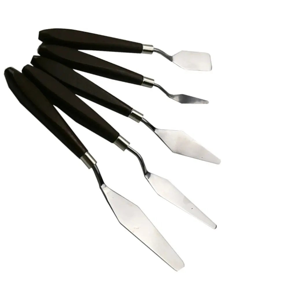 Hot 5PCS Stainless Steel Scraper Spatula Art Supplies for Artist Canva Oil Paint Color Mixing Palette Knife Painting Wholesale    Home Decor Supply | Online Retail | ShoreShopper.com