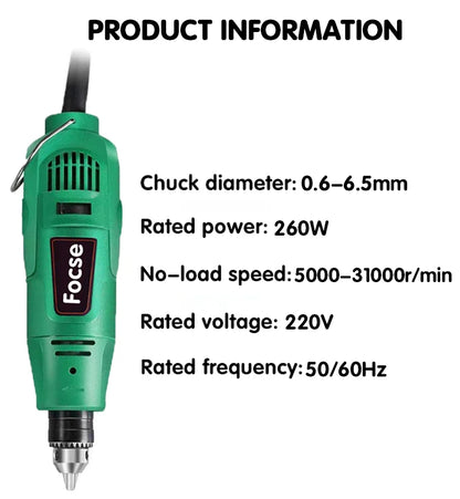 Dremel 260W Power Engraver Electric Mini Drill Tool Variable Speed Engraving Pen Grinding Machine Accessories - ShoreCo.Shop