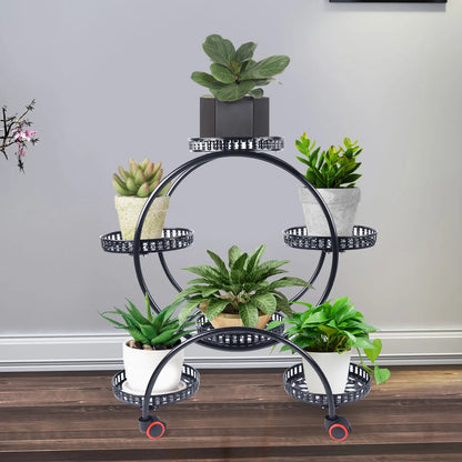 Metal Plant Stands 6 Pots Plants Flower Stand for Patio Garden Living Room Corner Balcony Bedroom Black / White    Home Decor Supply | Online Retail | ShoreShopper.com