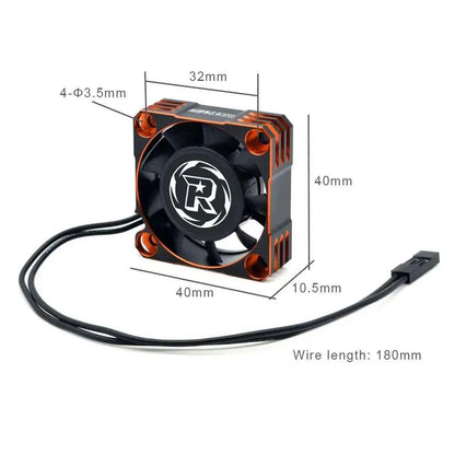ROCKET-RC 25/30/35/40/50mm V2 Metal Cooling Fan 32000/28000/21000/16000/10000RPM for 1/8 1/10 1/12 RC Car 540/550/3650 Motor ESC