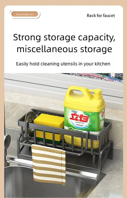 Kitchen Spice Storage Shelf with Drainage Rack, Installation Sink Organizer, Tap-Mounted Shelf for Home Kitchen Accessories    Home Decor Supply | Online Retail | ShoreShopper.com
