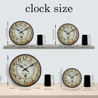 Retro“ Antoine De Praiteon a Paris Dehuis1801” Pattern Wooden Wall Clock Living Room Bedroom Kitchen Home Decoration Wall Clock Silent Quartz Clock Holiday Gift 10 Inches 12 Inches 14 Inches 16inch (Without Battery)    Home Decor Supply | Online Retail | ShoreShopper.com