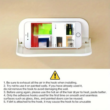 1pc Foldable Wall-mounted Shelf, For Bathroom, Toilet, Kitchen, Bedside, No Drilling Phone Storage, Wifi Router Storage    Home Decor Supply | Online Retail | ShoreShopper.com