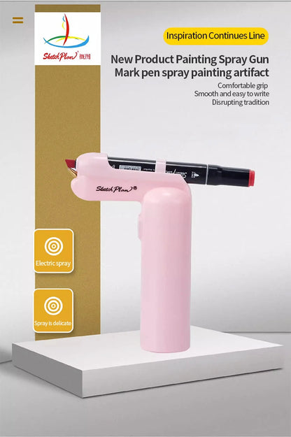 Art Electric Spray Pen Airbrush Set Inkjet Painting Brush Washable Spray Painting Hand Drawn Art Supplies Multi-function Color    Home Decor Supply | Online Retail | ShoreShopper.com