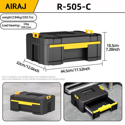AIRAJ MultiFunctional Tier Stackable Rolling Plastic Portable Folding Tool Storage Box , Suitable for Garage Storage    Home Decor Supply | Online Retail | ShoreShopper.com