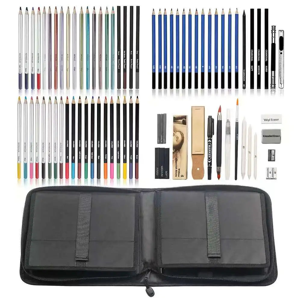 Art Painting Set 83pcs Art Sketching Set Color Lead Pencil High Quality Set Art Professional School Drawing Supplies    Home Decor Supply | Online Retail | ShoreShopper.com