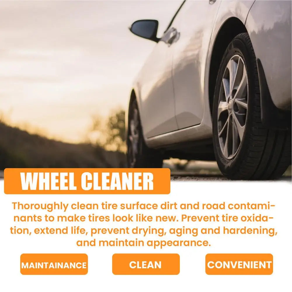 Tire Cleaner and Shine 120ml Mild Tire Protectant for Car Long-Lasting Tire Maintenance Supplies with Cloth for Car Vehicle - ShoreCo.Shop