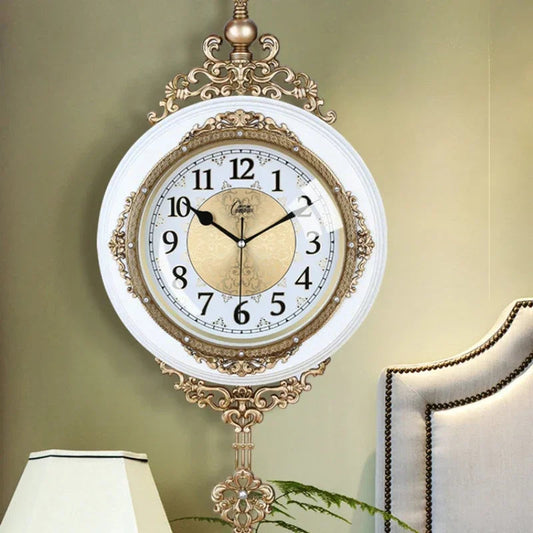 Retro European Style Wall Clock Watch Living Room Mute Pendulum Clock Elegant Taste Family Gift Art Decoration    Home Decor Supply | Online Retail | ShoreShopper.com