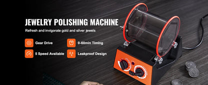 SucceBuy 3kg 5kg Rotary Tumbler Surface Polisher Jewelry Drum Polishing Machine Gem DIY Mini-Tumbler Finishing Tools    Home Decor Supply | Online Retail | ShoreShopper.com