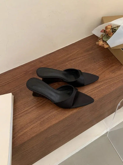 Women's Slippers Fashion 2026 Summer Elegant High Heels Outdoor Banquet Wedge Heel Pointed Toe Girls Women's Shoes 2018    Your Coastal Marketplace | Shoreshopper.com