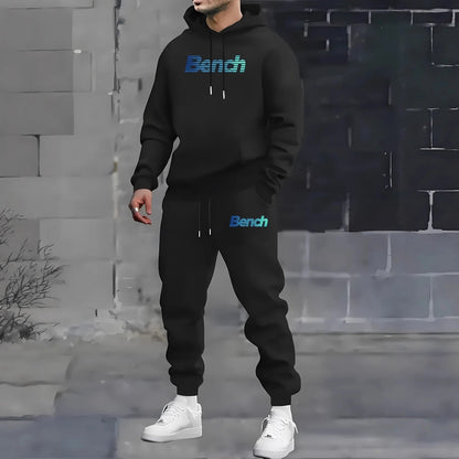 Men's Classic Personalized Fashion Paris Alphabet Stripe Printed Machine Washable Hooded Sweatshirt and Pants Casual Sports Set    Home Decor Supply | Online Retail | ShoreShopper.com