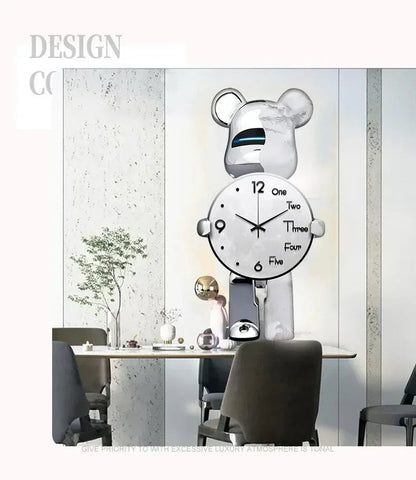 Large Bear Wall Clocks CreativeBear Wall Clock Aesthetic Giant Wall-clock Luxury Living Room Decoration Dining Room Ornament    Home Decor Supply | Online Retail | ShoreShopper.com