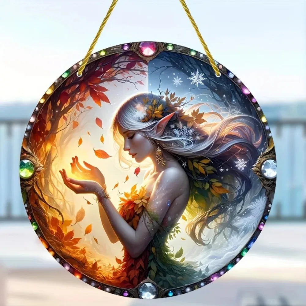 Enchanting Elf Fairy Acrylic Sun Catcher Window Door Display, Seasonal Summer Decor - for Home, Bar, for Daily Christmas Decor    Your Coastal Marketplace | Shoreshopper.com