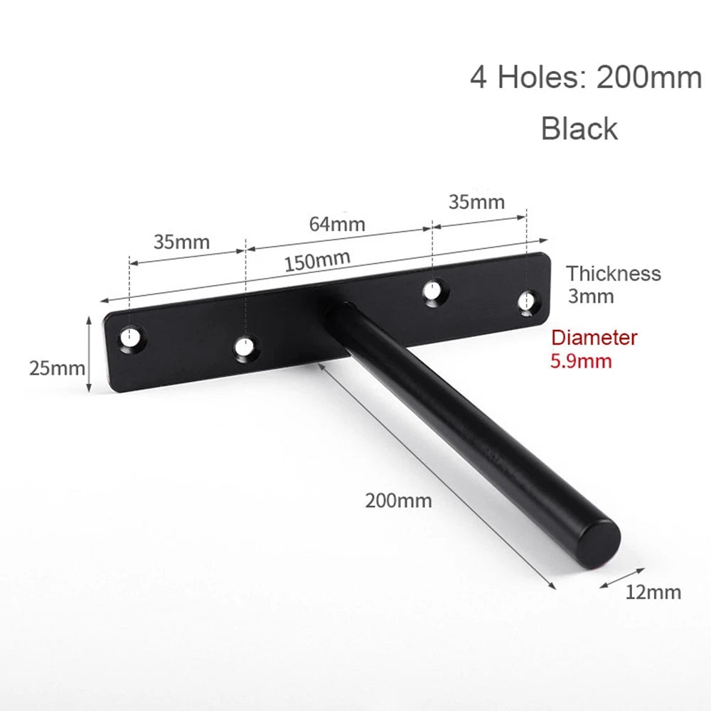 T Shape Concealed Shelf Brackets Floating  Wall Shelf Supports Screw Mounting Plate Multi sizes Metal Brackets    Home Decor Supply | Online Retail | ShoreShopper.com