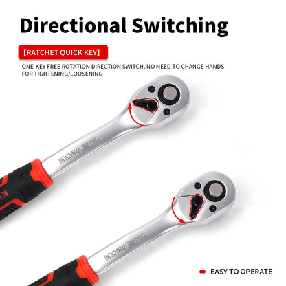 New Frosted Quick Ratchet Wrench Oil-resistant 72 Tooth Drive 1/4 3/8 1/2 Inch Socket Two-way Flying Wrench DIY Hand Repair Tool    Home Decor Supply | Online Retail | ShoreShopper.com