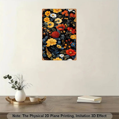 1pc Classic Floral Iron Art Print, Frameless Metal Wall Decor, 20x30cm/8x12inch, Aluminum Sign for Home Decoration    Home Decor Supply | Online Retail | ShoreShopper.com