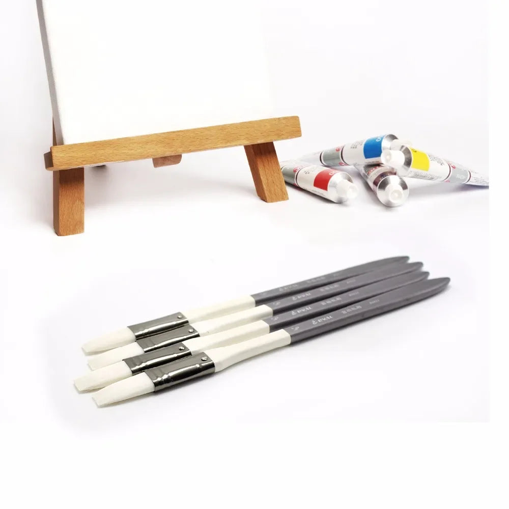 4 Pc 1/2 "Bristle Brushes Oil Painting Brush Graffiti Watercolor Paintbrush Art Material Tool Set For Acrylic scrubbing brush    Home Decor Supply | Online Retail | ShoreShopper.com