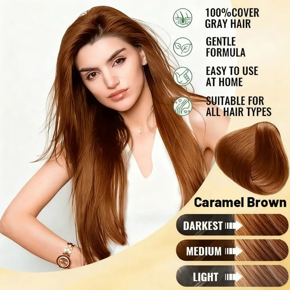 Unisex adult 4-in-1 hair dye shampoo, hair dye shampoo foam, plant-based hair dye, easy to shampoo, cover gray hair - ShoreCo.Shop