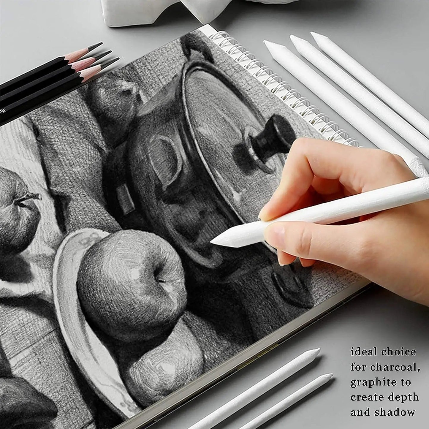 Art Supplies Drawing Tool Stump Rice Paper Sketch Double Head Smudge Stick Blending Stick White Drawing Pen Sketching Pencil    Home Decor Supply | Online Retail | ShoreShopper.com