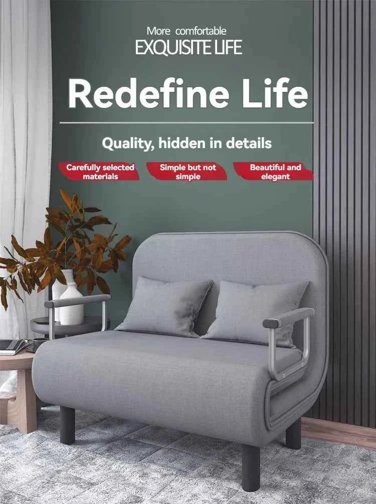 Modern folding sofa bed apartment small apartment simple single and double folding sofa with armrest