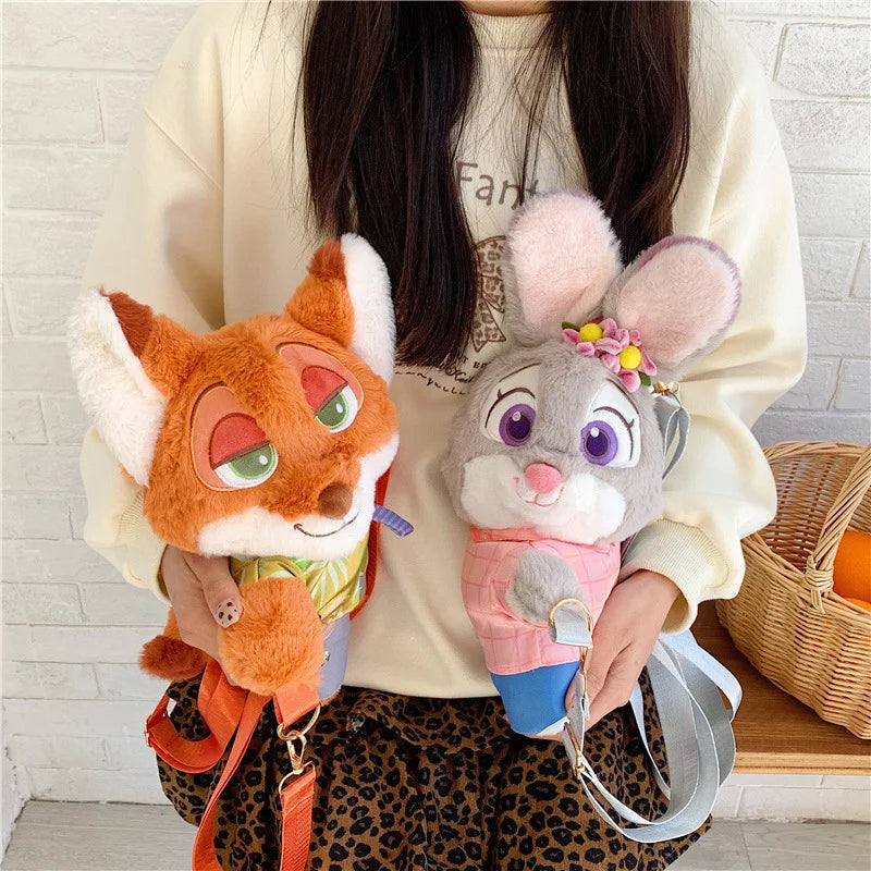 New Zootopia Doll Crossbody Bag Cartoon Judy Hopps Shoulder Bag Holiday Gift Large Capacity Portable Storage Commuter Bag - ShoreCo.Shop