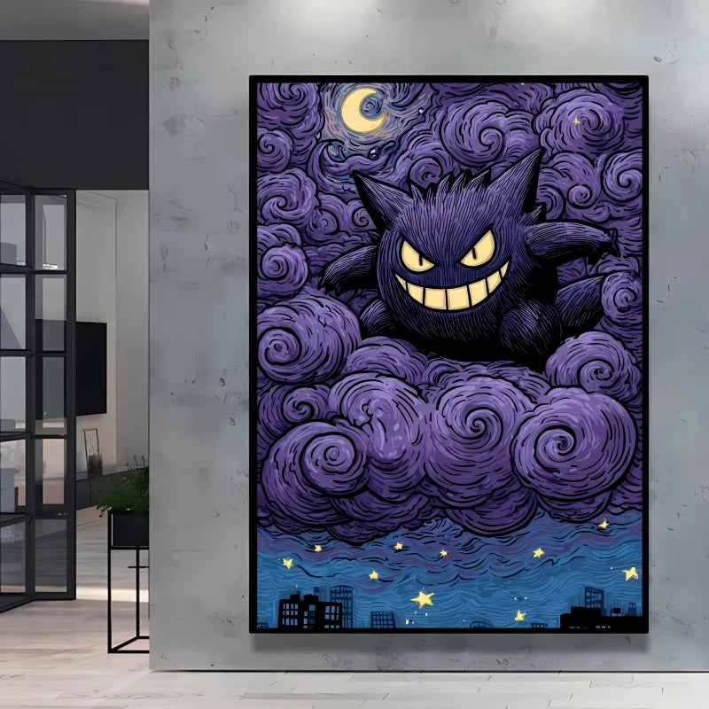 Van Gogh Style Pokemon Pikachu Wall Decoration Multiple Characters Are Available Creating A Unique Artistic Space for Your Home    Home Decor Supply | Online Retail | ShoreShopper.com