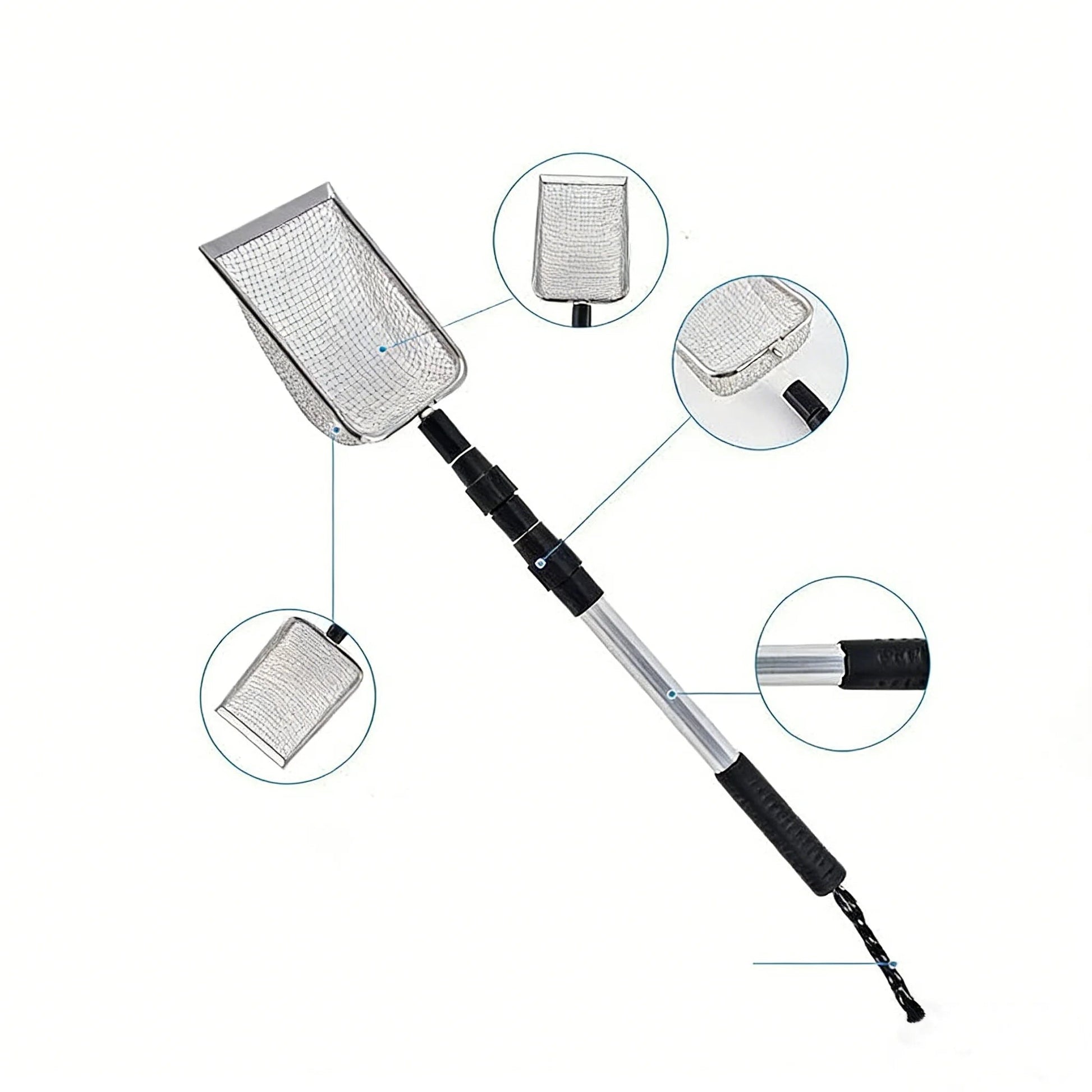 Beach Toy Set, Equipped with 2 Adjustable Stainless Steel Beach Shovels, Hourglass, Shell Collector, Long Handle Telescopic    Your Coastal Marketplace | Shoreshopper.com