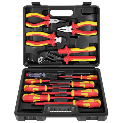 Insulated Screwdriver amp Pliers Set, 1000V Electrical Tools for Electrician Magnetic Phillips Slotted Pozidriv Tips    Home Decor Supply | Online Retail | ShoreShopper.com