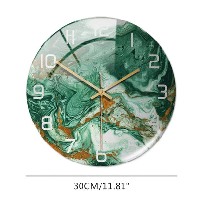 Black Gold Marble Metal Needle Modern Acrylic Round Clock 12"    Home Decor Supply | Online Retail | ShoreShopper.com