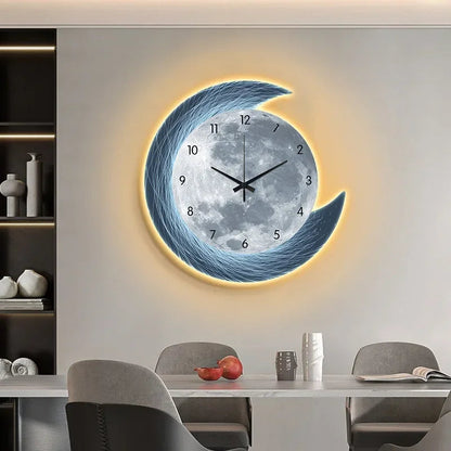 20in LED Light Wall Clock Dining Room Living Moon The Earth Modelling Silent Movement Bedroom Clock Wall Decoration Home Gifts    Home Decor Supply | Online Retail | ShoreShopper.com