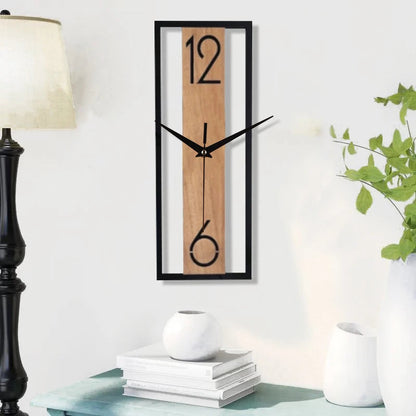 Rectangular wood grain wall clock for quiet decoration in homes and offices used in living rooms bedrooms and dining rooms    Home Decor Supply | Online Retail | ShoreShopper.com