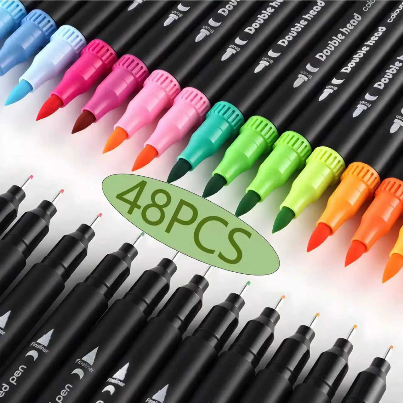 12/24/36/60/80/100/120PCS Dual-Tip Marker Pens Set Watercolor Brush Pens, Art Supplies for Coloring, Excellent Gift for Students    Home Decor Supply | Online Retail | ShoreShopper.com