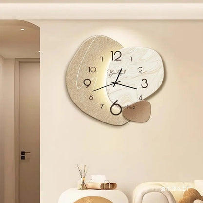 Modern Simple Silent Wall Clock, Moon Design - Quartz Movement, Wooden Material, for Bedroom, Living Room or Office Decoration    Home Decor Supply | Online Retail | ShoreShopper.com