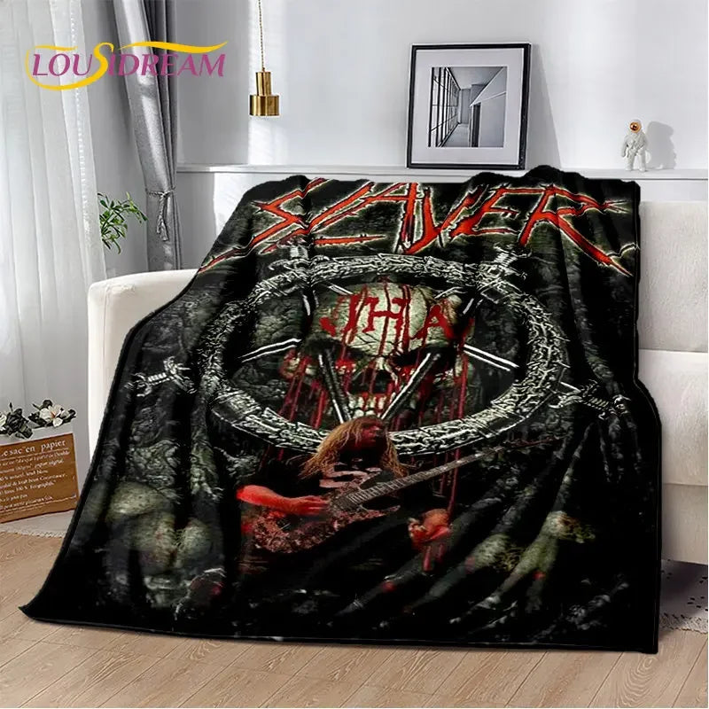 Slayer Heavy Metal Band Soft Plush Blanket,Flannel Blanket Throw Blanket for Living Room Bedroom Bed Sofa Picnic Cover Warm Kids    Your Coastal Marketplace | Shoreshopper.com