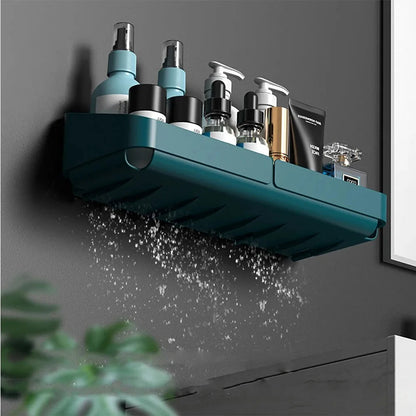 Bathroom  Kitchen Convenience Rack Shelf Makeup Storage Organizer Cosmetics Shampoo Rack Shower Shelf Wall Spice No Drilling    Home Decor Supply | Online Retail | ShoreShopper.com