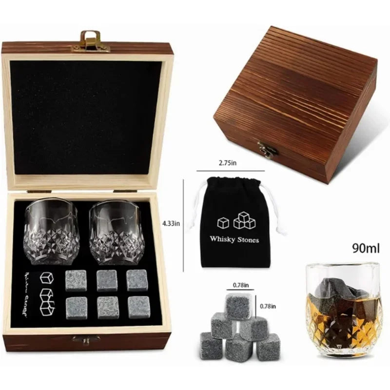Father's Day Gift Whiskey Ice Stone Wine Glass Set Whiskey Glass for Men Fathers Husband Birthday Party Retirement Gift    Your Coastal Marketplace | Shoreshopper.com