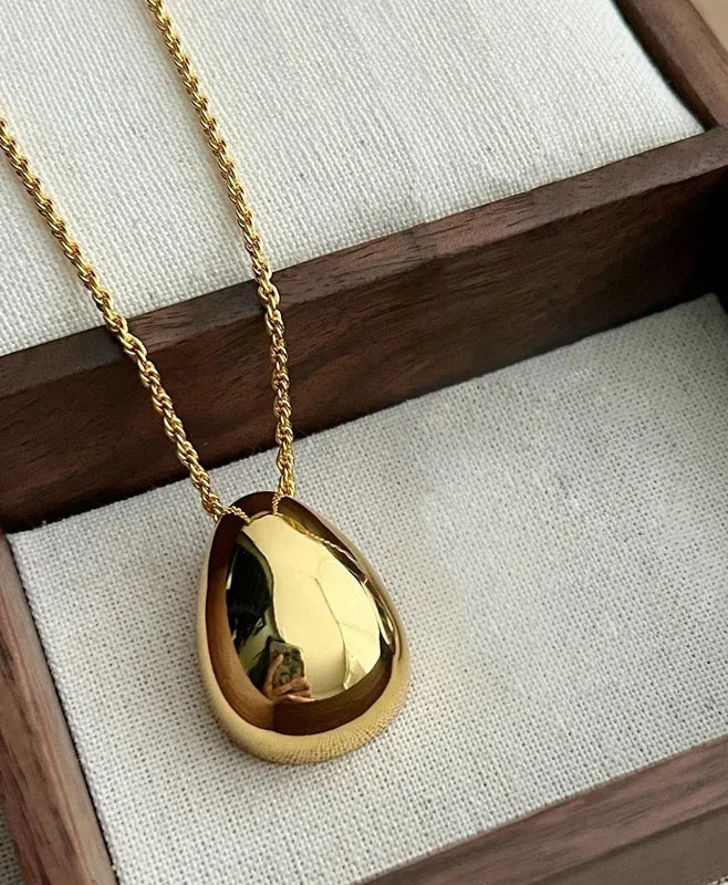 Modern Jewelry Simple Delicate Design Smooth Metal Teardrop Pendant Necklace For Women Female Party Gift Dropshipping    Home Decor Supply | Online Retail | ShoreShopper.com