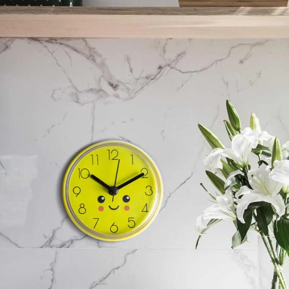 Mini Sucker Wall Clock Bathroom Anti-Fog Waterproof 7cm Kitchen Toilet Small Quartz Table Clock    Home Decor Supply | Online Retail | ShoreShopper.com