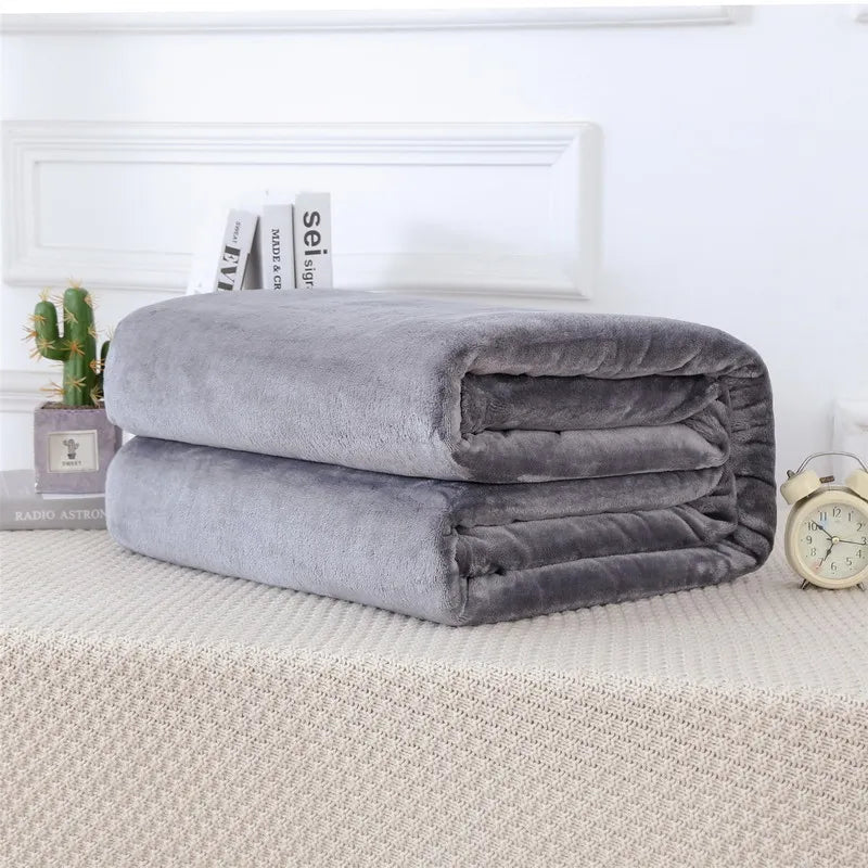 Fluffy Cloud Mink Fur Blanket Flannel Plush Comfortable Thickened and Warm Soft Sofa Throw Blanket  For Air-Conditioned Room    Your Coastal Marketplace | Shoreshopper.com