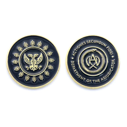 Big Size John Wick 4 Blood Oath Marker Coin Keychain Gold and Adjudicator Coin Metal Prop Accessories Collection Gift - ShoreCo.Shop