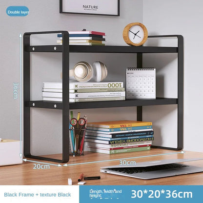 Shelf Desktop Storage  Bookshelf Student Desk Shelves Racks Office Computer Desk Tiered Cabinet Home Storage Holders Organizer    Home Decor Supply | Online Retail | ShoreShopper.com