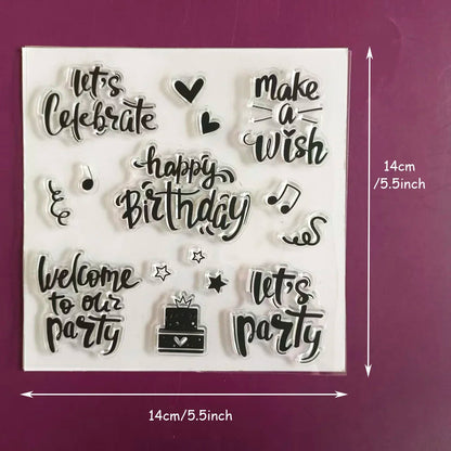 Father's Day & Birthday Clear Stamps Set Sentiment & Party Element Stamps for Card Making, Scrapbooking Wedding & Celebration DI    Your Coastal Marketplace | Shoreshopper.com