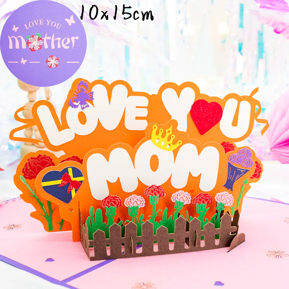 3D Creative Bouquet Gift Card for Mother Father Wife Friends Blessing Card Gift for Mothers Fathers Day Thank You Greeting Cards    Your Coastal Marketplace | Shoreshopper.com