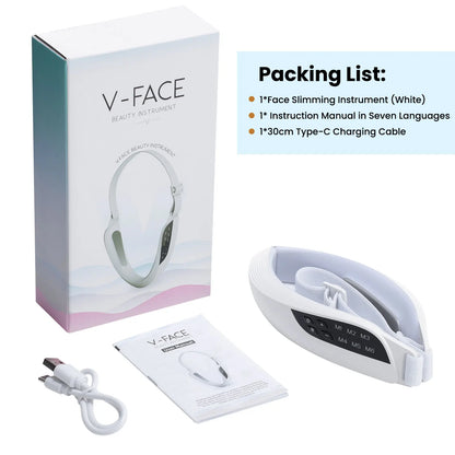Electric V Face Lifting Beauty Device 6 Modes 8 Levels EMS Micro-current Firming Facial Massager Double Chin Removal Skin Care - ShoreCo.Shop