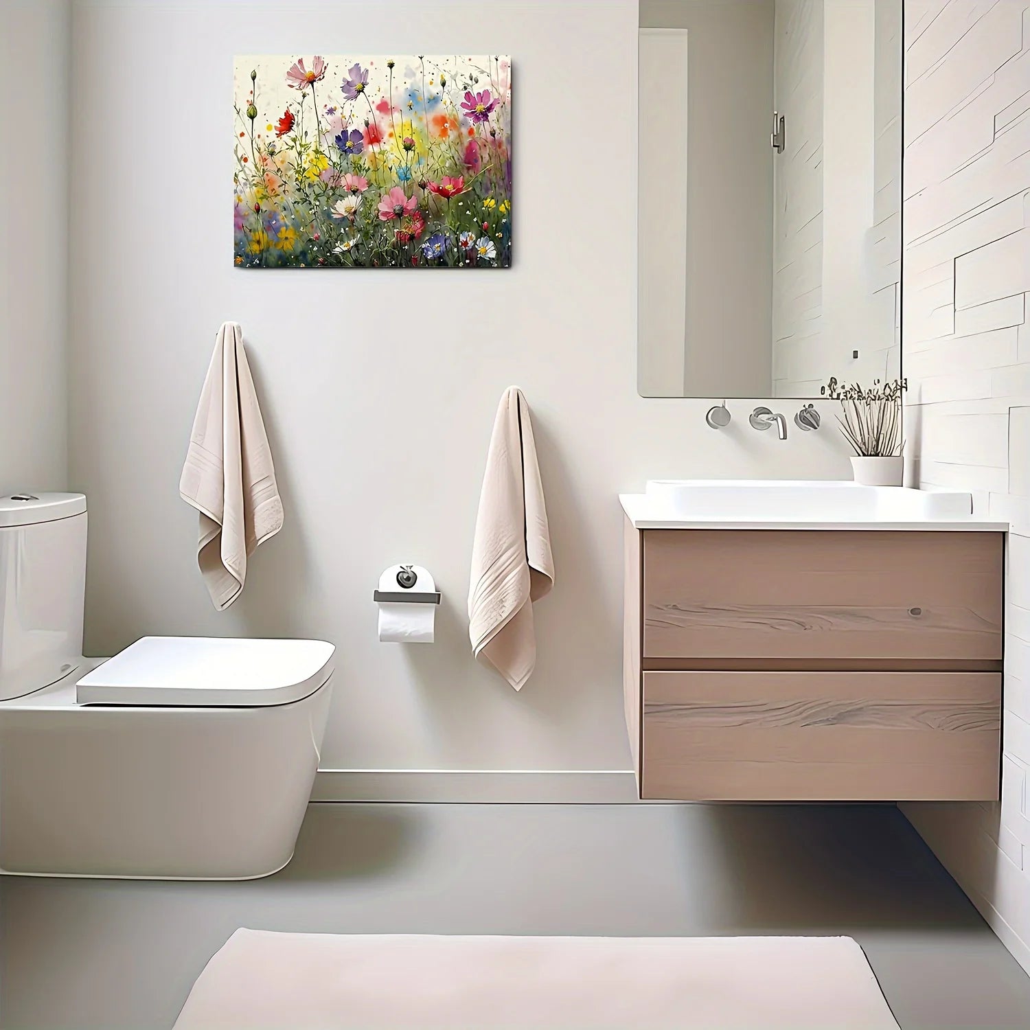 Vibrant Floral Canvas Wall Art - 11.8x15.7in Framed Decor for Home & Office, Perfect Gift for Any Room    Home Decor Supply | Online Retail | ShoreShopper.com