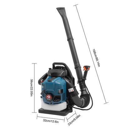 75.6CC  Backpack Leaf Blower, 4 Stroke Gas Powered Leaf Blower, with 498ft ³/s Powerful Blowing, 1.9L Large Fuel Tank    Home Decor Supply | Online Retail | ShoreShopper.com